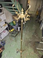 Garderobenständer Messing vergoldet Jugendstil 172cm 
