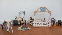 SCHLEICH Stall und Picknick-Konvolut