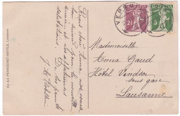 Cartoline postali: Bonne Année, circulée 1918 – Usato da Frauenfeld venduto da POML 1