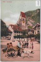 Interlaken - Milchmann mit Hundegespann - Litho