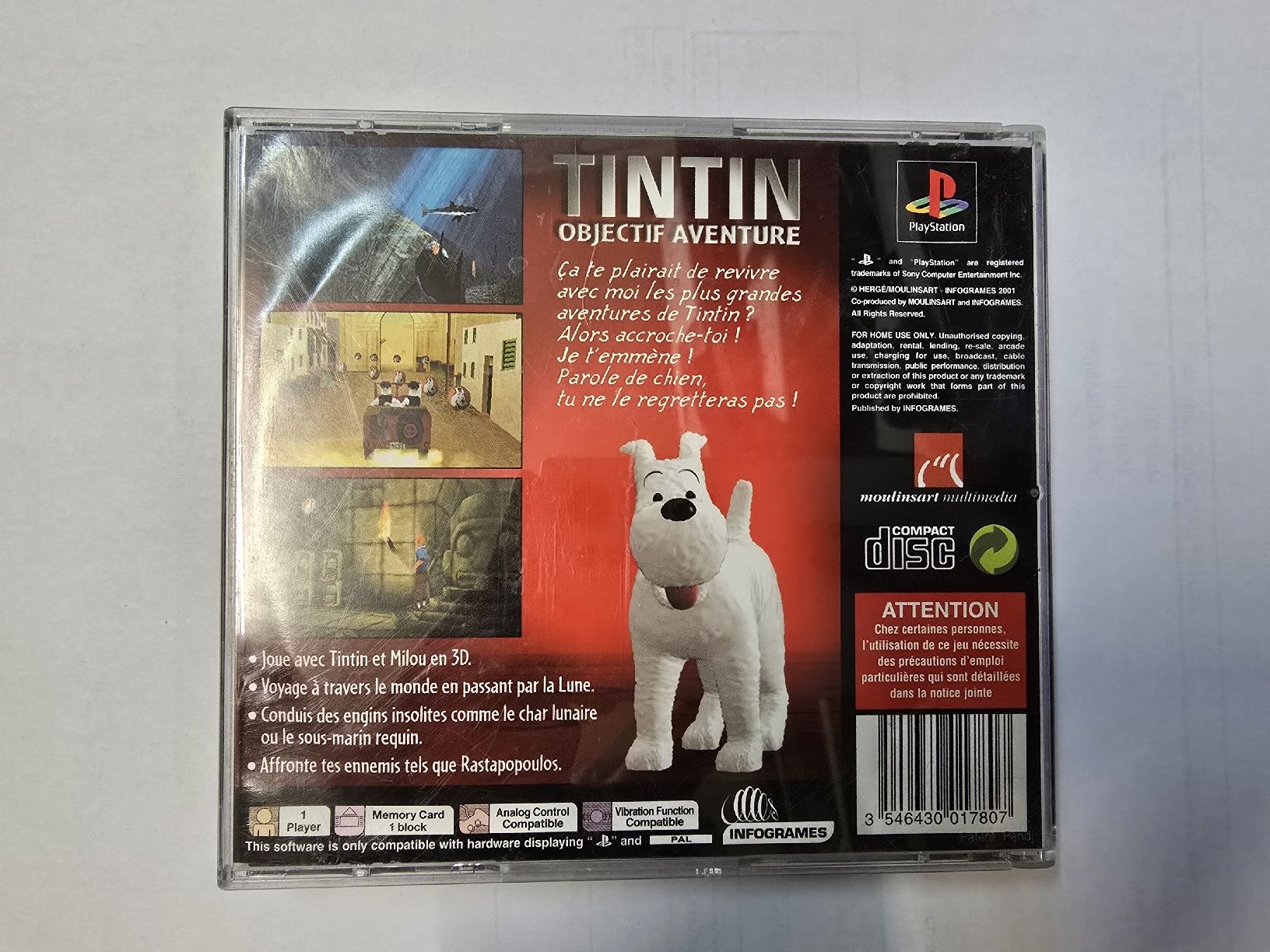Jeux: Tintin Objectif Aventure PS1 – D'occasion à Renens VD par Accessoryworldch 1
