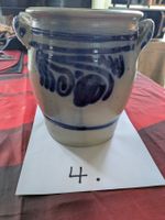 Alter Schmalzhafen aus Steinzeug blau/grau 4 Liter – Nr. 4
