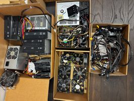 PC Komponenten Set Netzteile Lüfter Kabel gebraucht