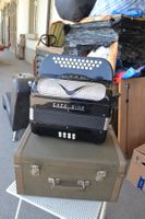 Akkordeon Excelsior, schwarz, mit Koffer, Vintage!