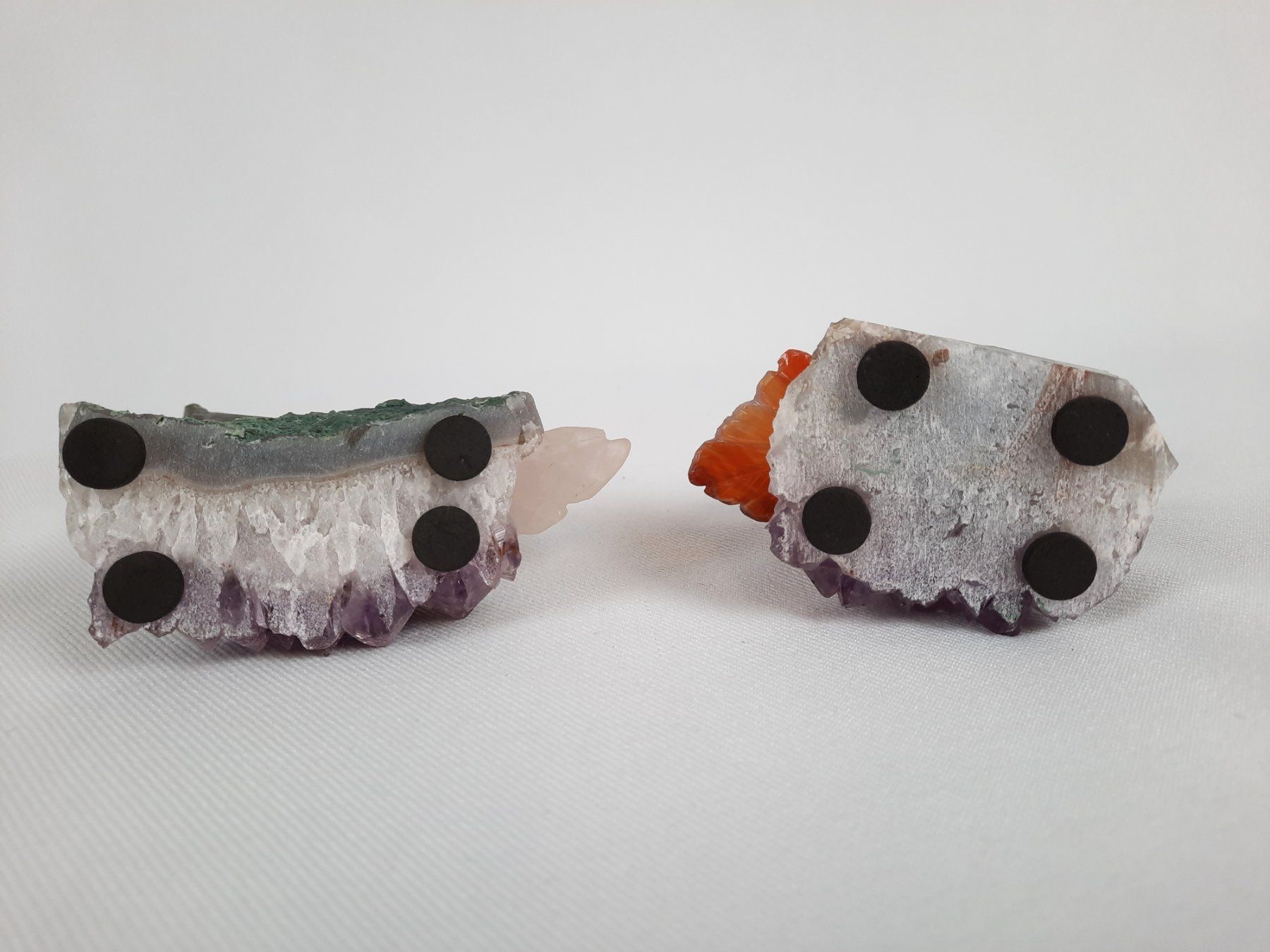 Pierres précieuses: 2 Amethyst mit Kakadu – D'occasion à Beinwil am See par Restwert_Beinwil 2