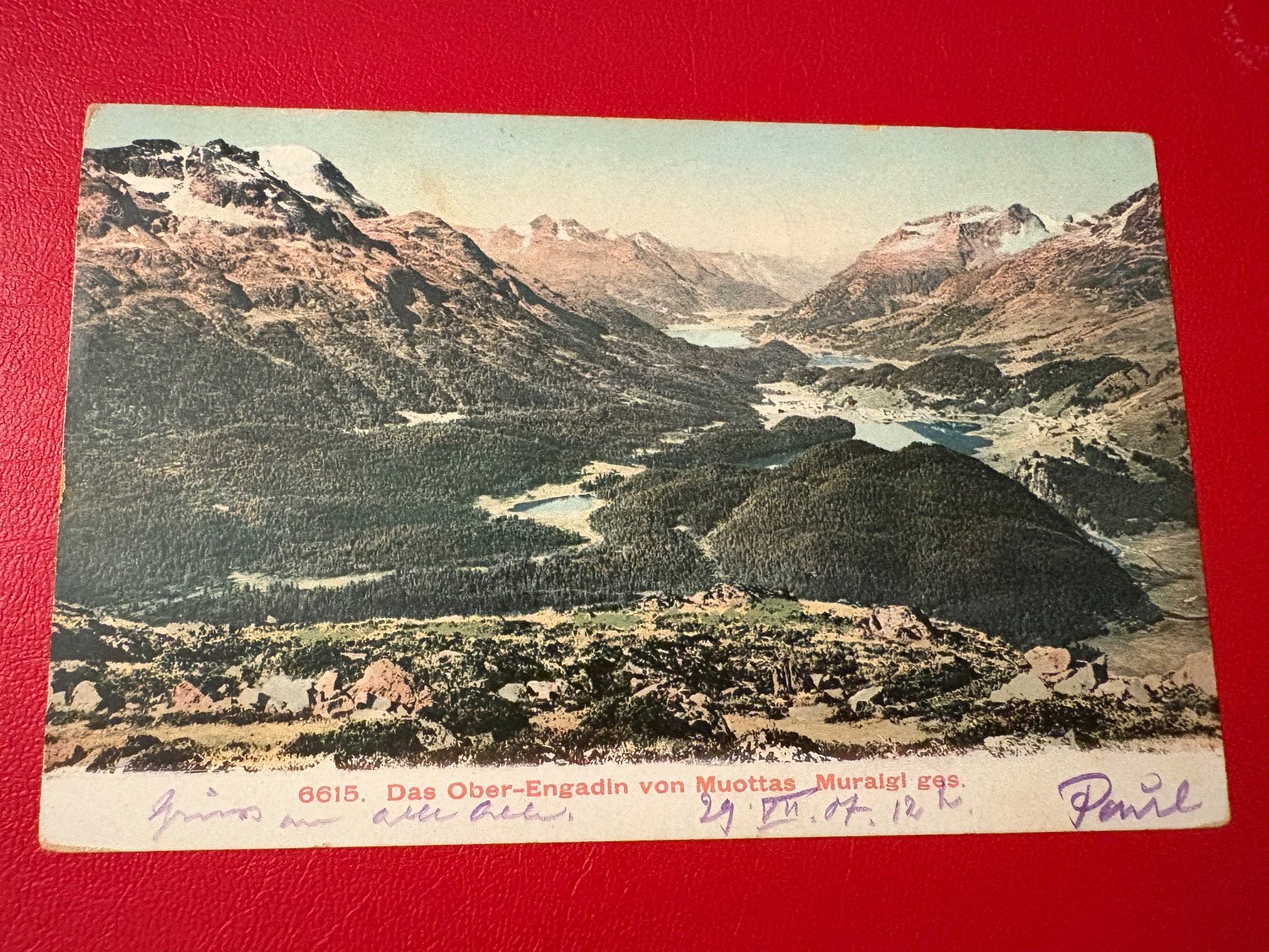 Cartoline postali: 1907 // Ober-Engadin von Muottas Muraigl – Usato da St-Légier-Chiésaz venduto da Theo006