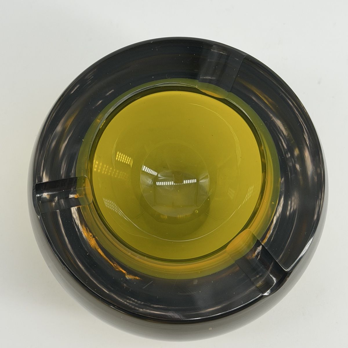 Lot De 6 Cendriers Verre Gris Transparent – Rond Ø10,5 Cm, Empilables, Intérieur & Extérieur, Rainurés