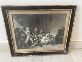 Gravure ancienne XIXe - « scène de voleurs » L.Boilly