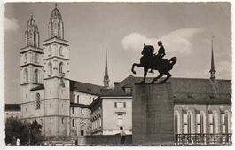 ZÜRICH Waldmann-Denkmal mit Grossmünster