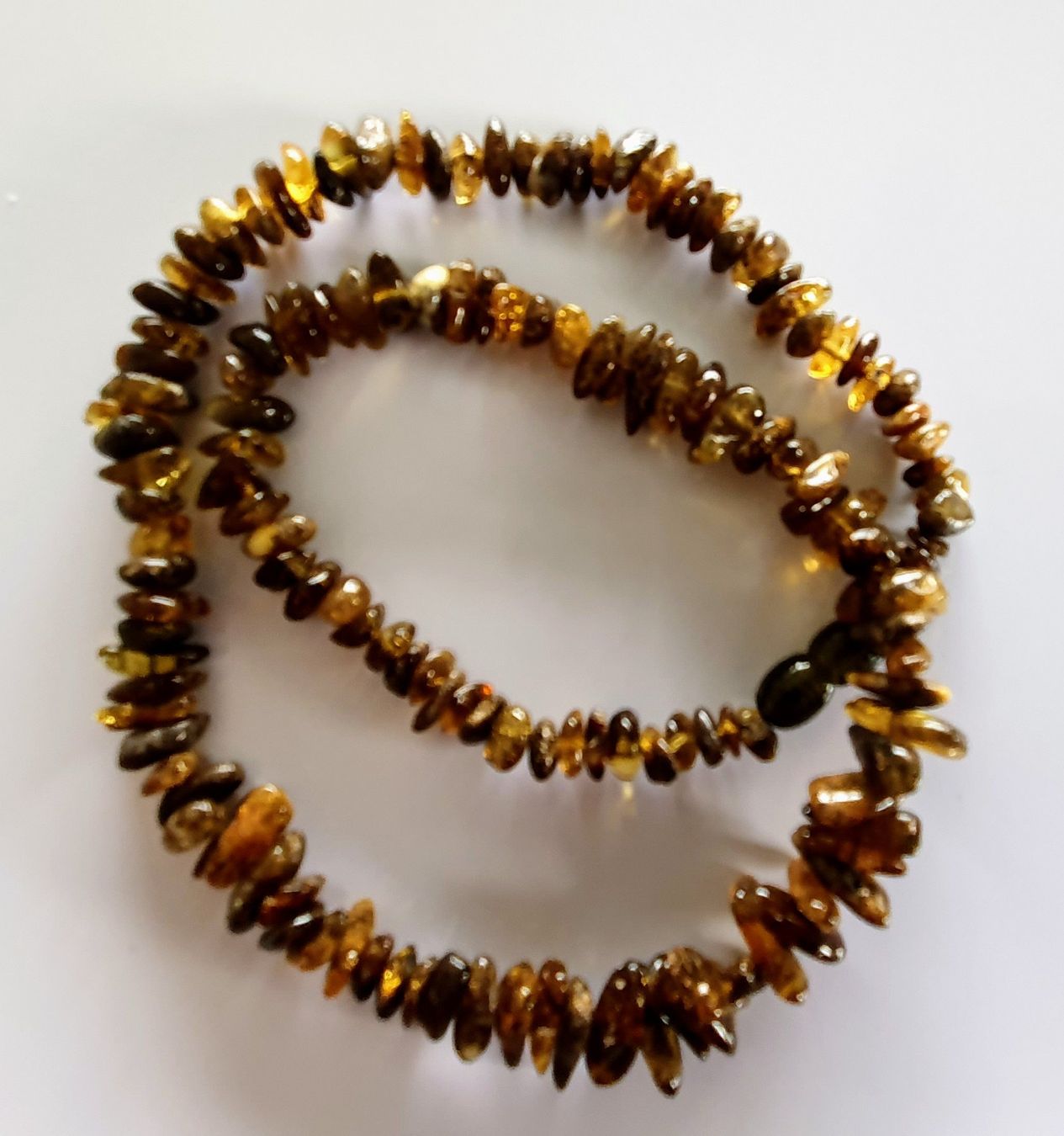 Catenine: Green Amber Bernstein Halskette 42 – Nuovo e nell'imballaggio originale da Luzern venduto da Cellina1