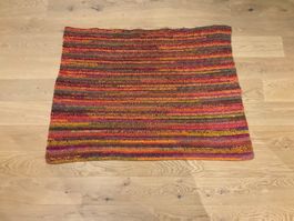 Herbstliche, handgemachte Baby- Häkeldecke, neu, warm, bunt