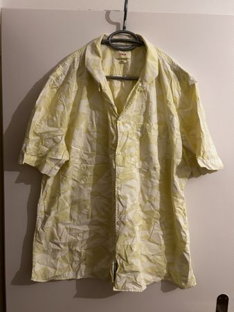 S.Oliver Hemd, resort fit, XXL, Sommer Look, gelb-weiss