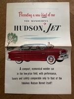HUDSON JET 1953 Prospekt Brochure USA by Hudson Motor Car Co