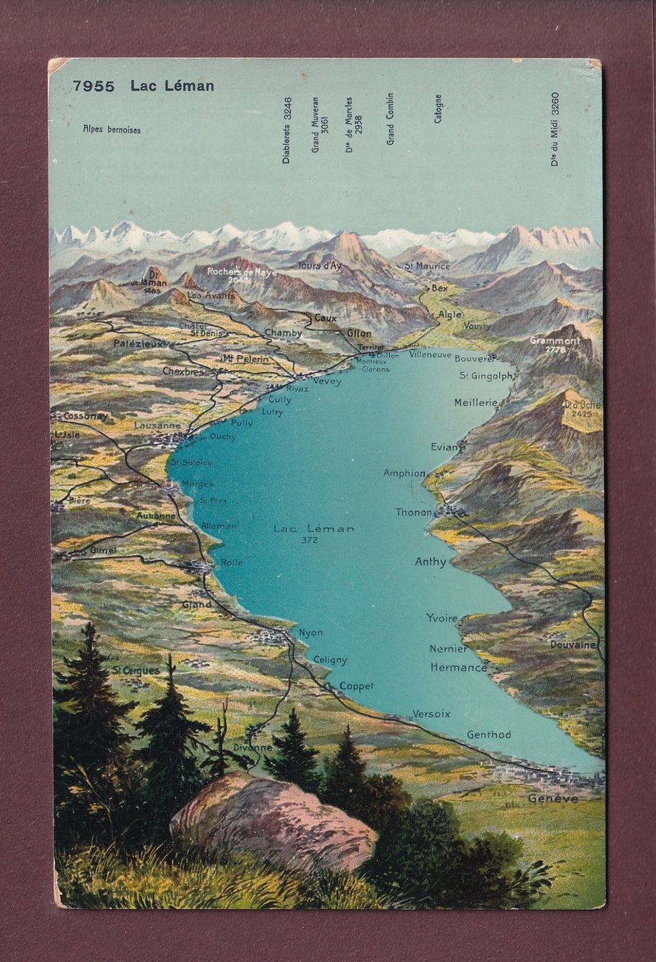 Cartoline postali: LAC LEMAN – Usato da Pully venduto da nicecards