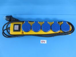 Steckdosenleiste Verteiler 5x T13 IP55 3m GDV Anschlusskabel