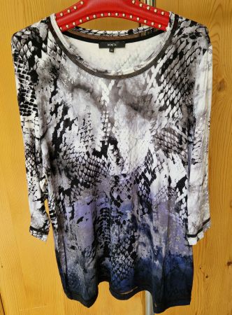 BONITA Shirt Animal Mesh-Einsätze schw./grau/weiss XXL (SVT)