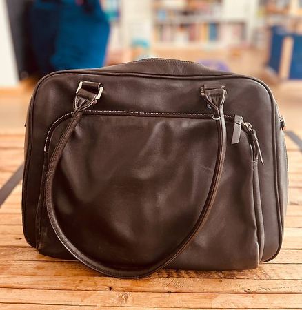 Leder Handtasche dunkelbraun  von Bree diverse Innentaschen