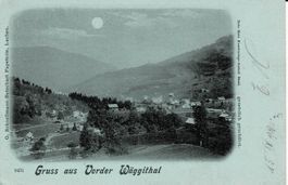 Gruss aus VORDER WÄGGITAL SZ sehr schöne Litho gel. 1899!