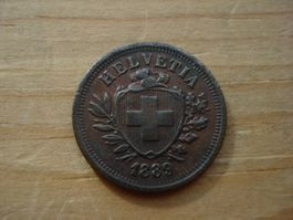 (Z2) 1 Rappen 1889 VZ