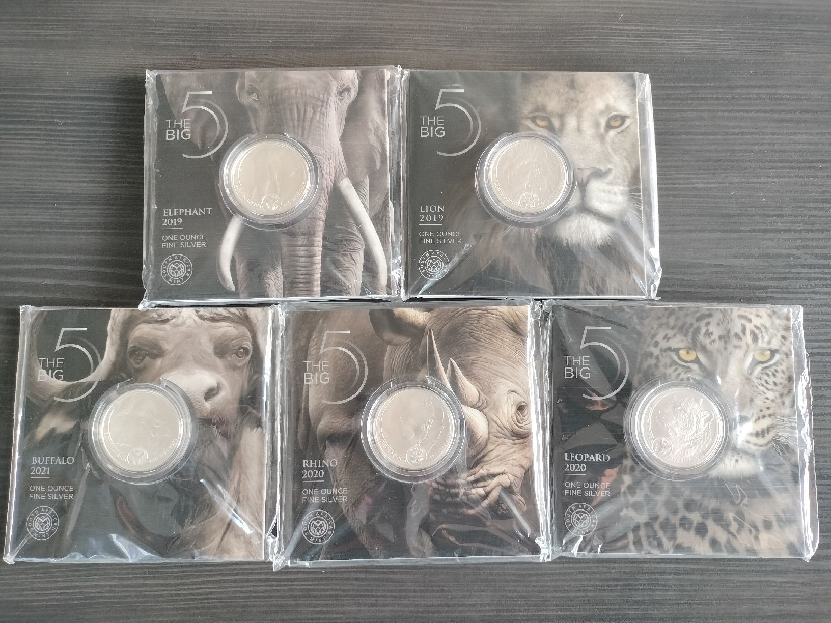 Alle Münzen: Südafrika Big Five 1 Series  Silber komplett – Neu (gemäss Beschreibung) aus Weinfelden von soulfly83