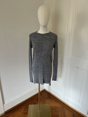 Zara Knit Ribbed Grey Mini Dress. Size Small. Chic!