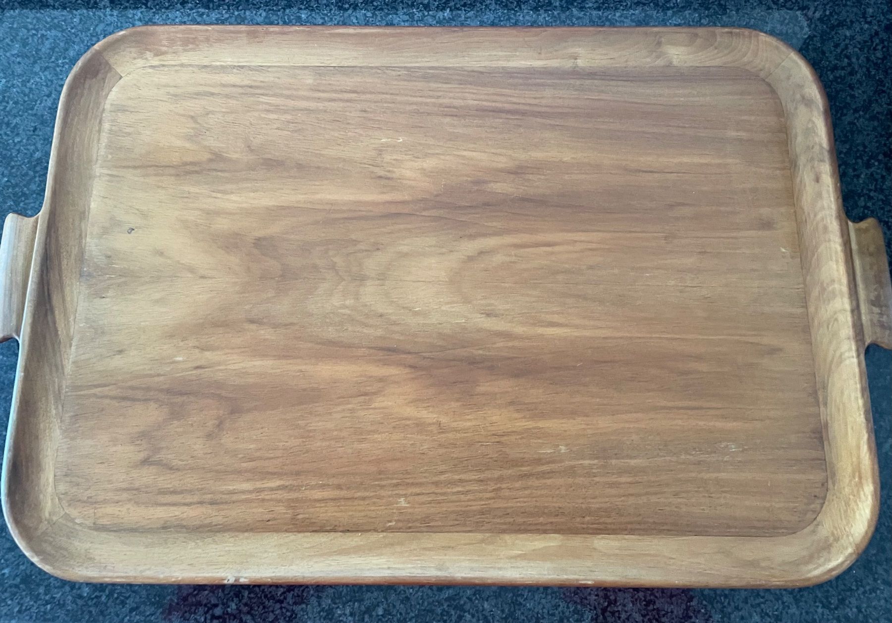 Piatti di portata: Midcentury grosses, Restaurant Serviertablett,  Holz 60x41cm – Usato da Zuerich venduto da poeteterli 2