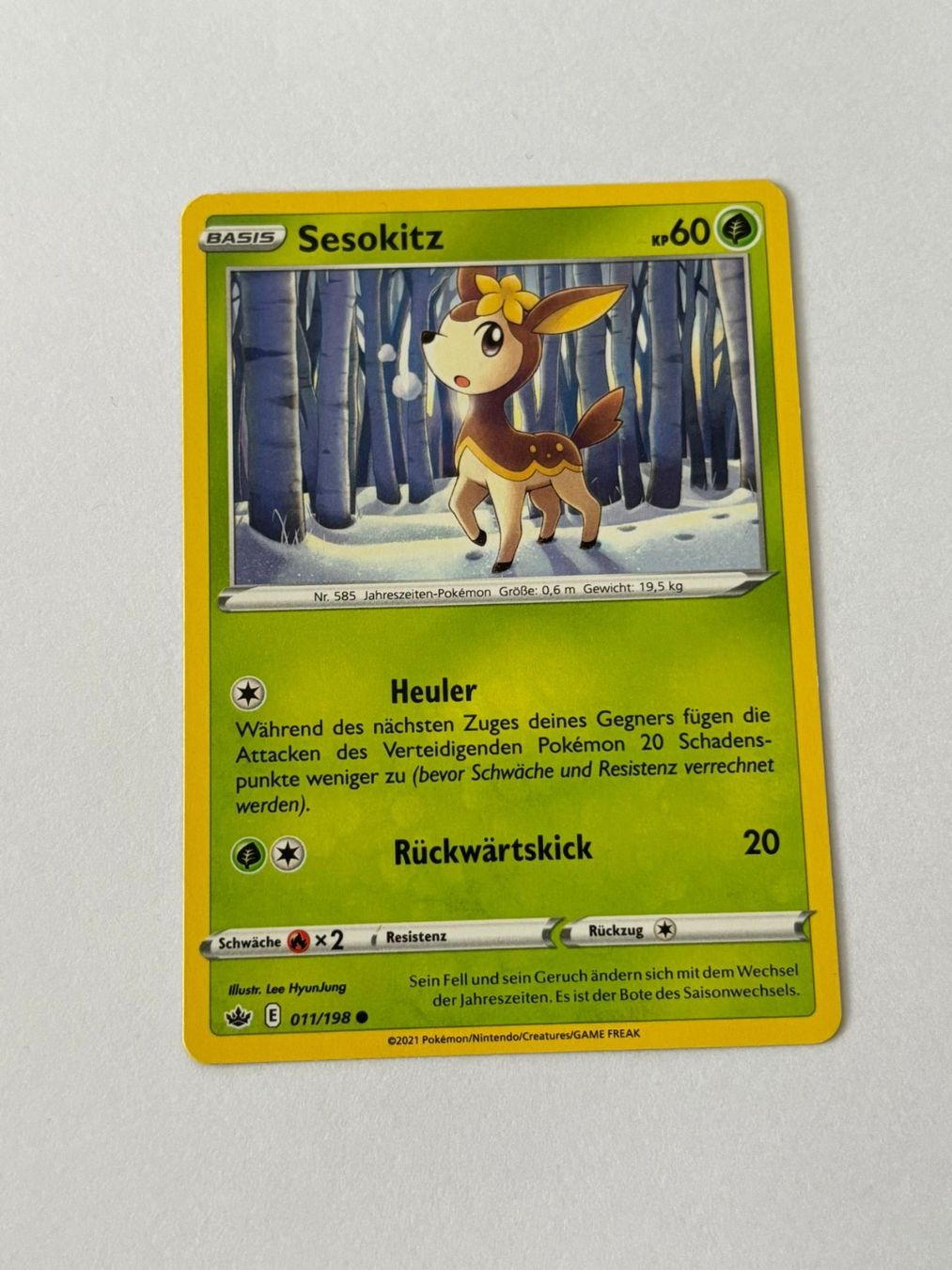 Pokémon Sammelbilder & Trading cards: Pokemon-Karte Sesokitz 011/198 – Gebraucht aus Herisau von Seyashop1