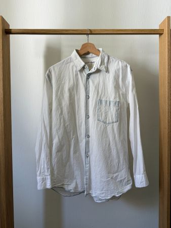 COMME des GARÇONS SHIRT Designer Hemd – Weiss / Blau (Gr. M)