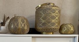 🕯️3 wunderschöne Laternen in Goldfarben