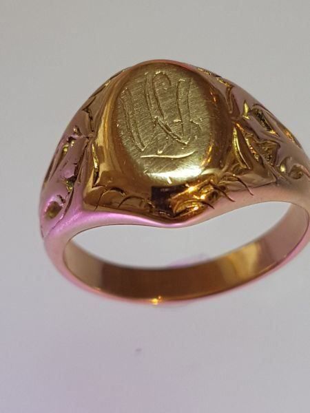 Bagues: Wunderschöner Antiker Wappenring 18Kt – D'occasion à Unterägeri par Altgoldschmuck 8
