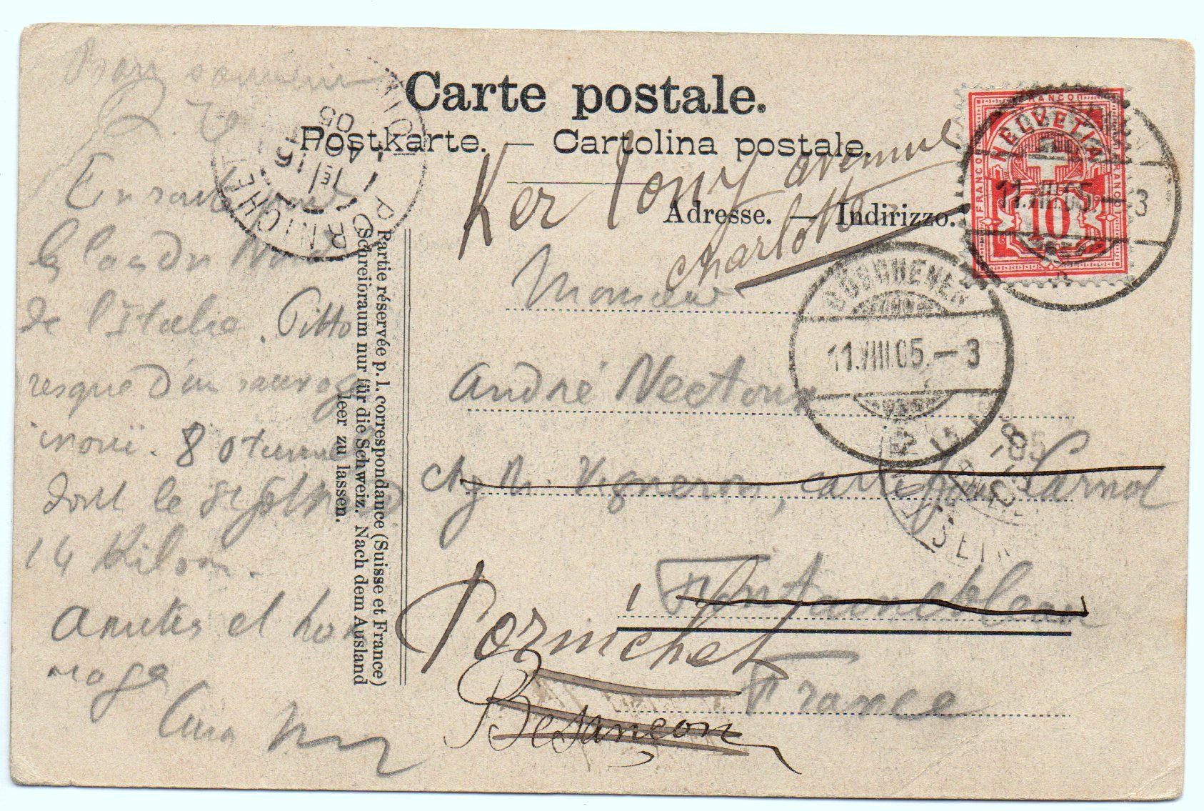 Cartoline postali: Gotthardbahn bei WASSEN Mann mit Kinder – Usato da Jona venduto da philajona 1