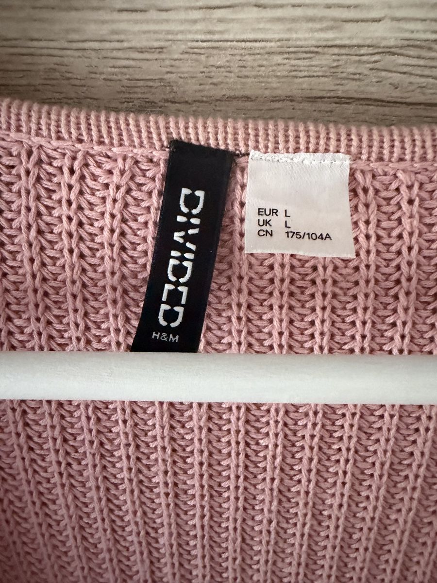 H&M Giacche: H&M Divided Strickjacke, Grösse L, Rosa – Usato da Au ZH venduto da FMRF 1