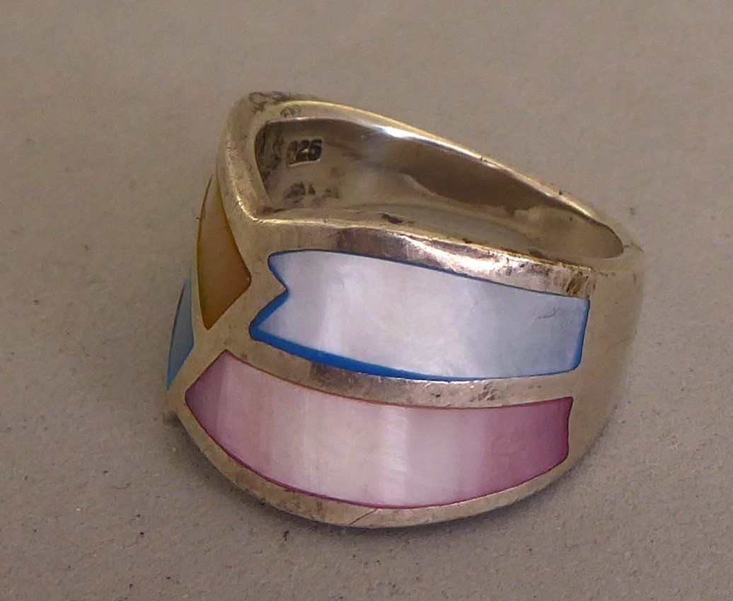 Ringe: Ring 925 Silber mit Perlmutter – Gebraucht aus Muri AG von Lineli2020 3