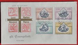 VATIKAN POSTA AEREA FLUGPOST VIER EVANGELISTEN FDC 1971
