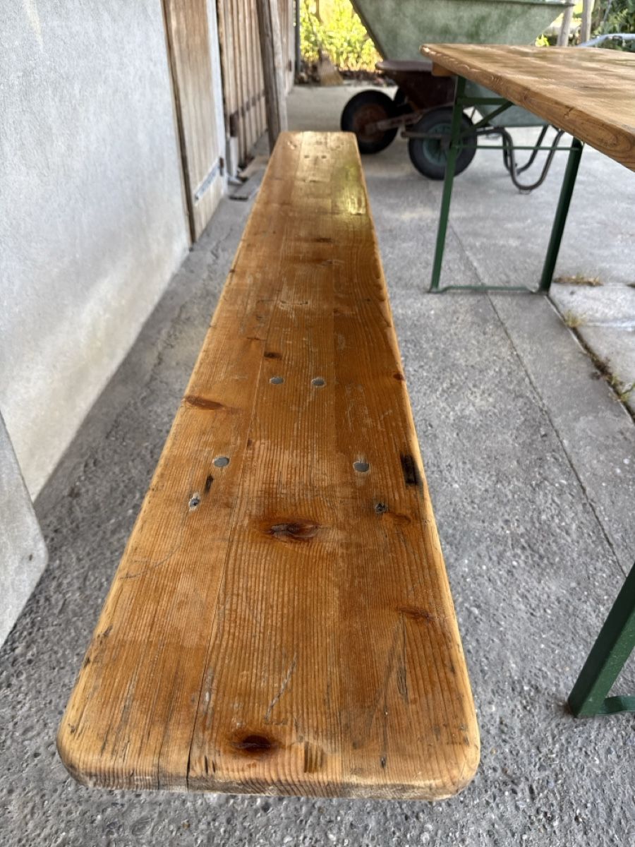 Set di tavolo e panche: Gartentisch mit Bänken Holz Metall gebraucht – Usato da Effretikon venduto da a.husejni01 3