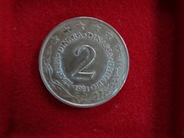 2 Dinar Jugoslawien 1981 - M411