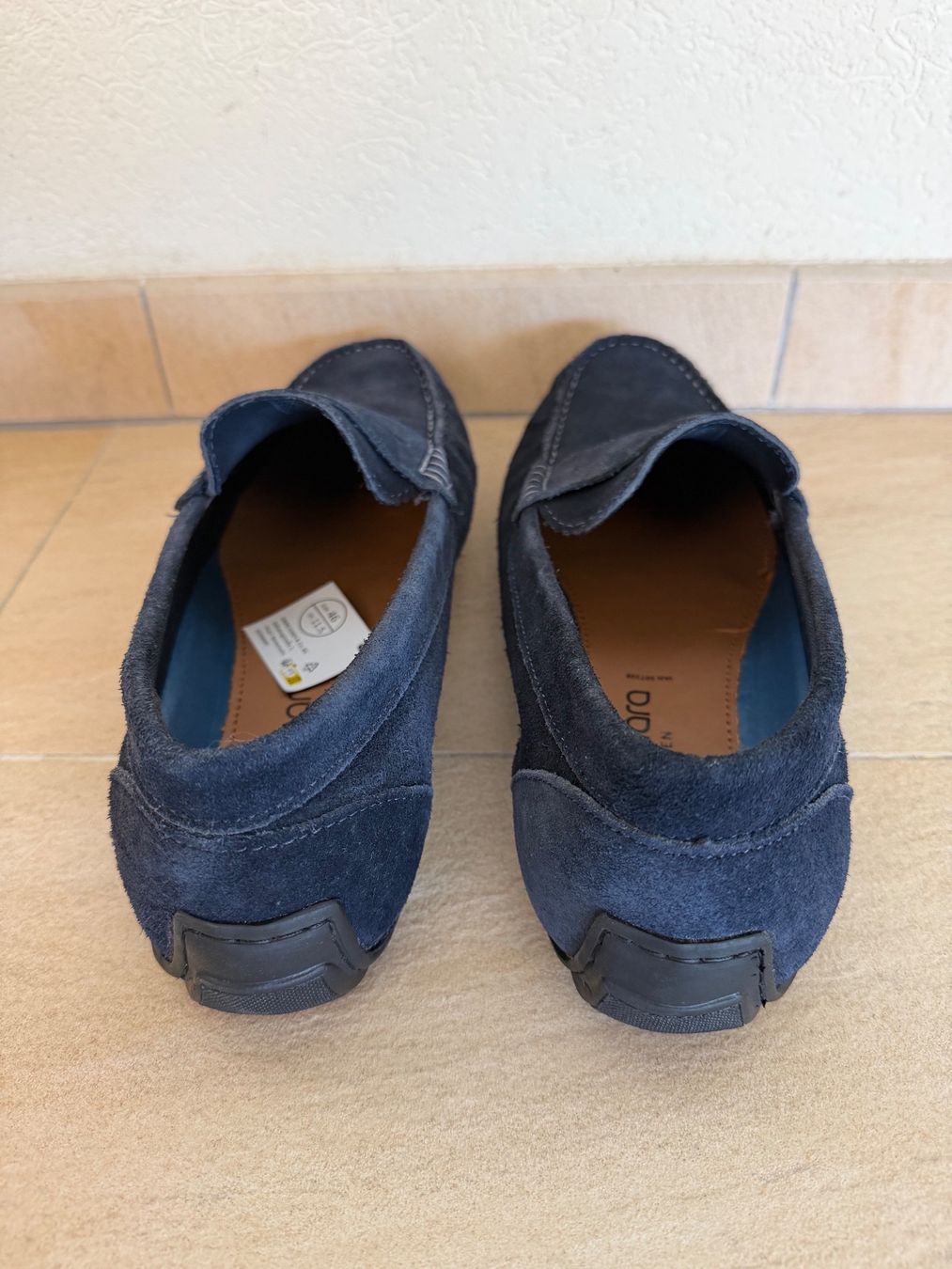 Herrenschuhe: Mocassins en daim bleu, p. 46 – Neu (gemäss Beschreibung) aus St-Gingolph von GoldenKeys 4