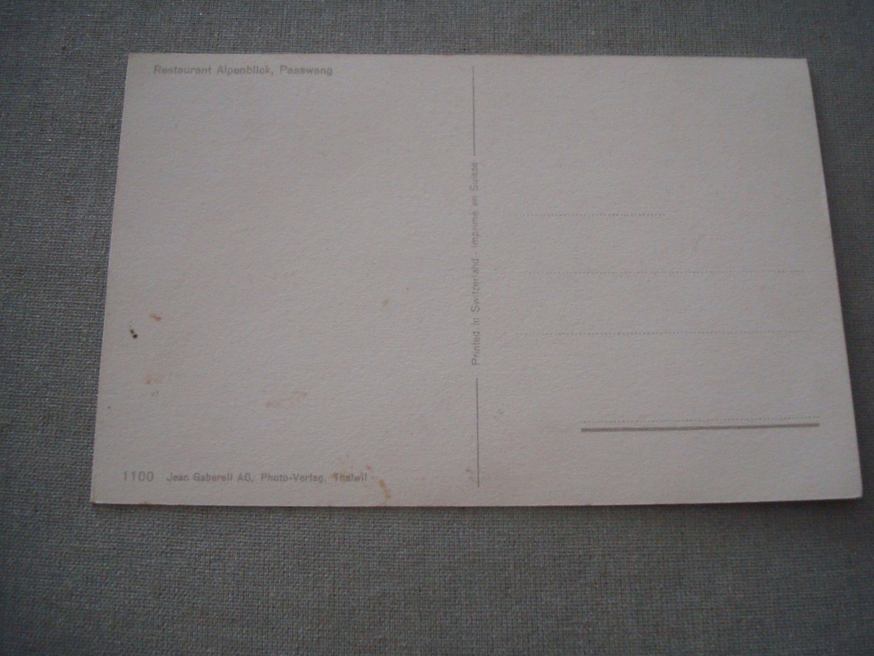 Cartes postales: AK - Restaurant Alpenblick - Passwang - Ungelaufen – D'occasion à Neuenegg par flohcante 2
