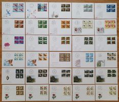 30 FDC Viererblöcke 2002, Postpreis über 120.-