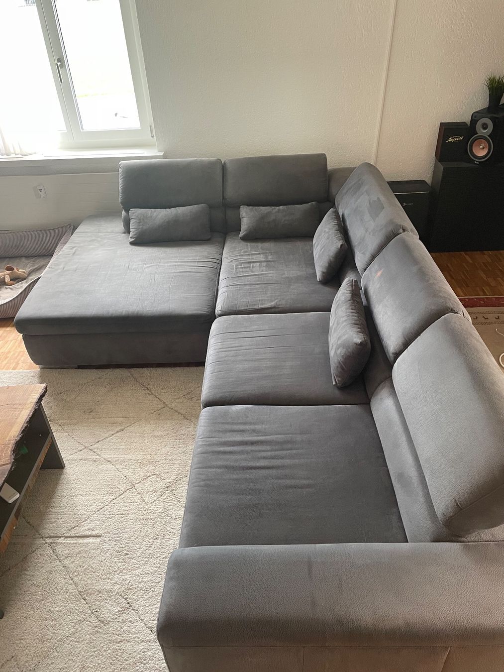 Sofas: Ecksofa anthrazit Stoff - L Sofa 280x220cm – D'occasion à Wagen par max1302p 2