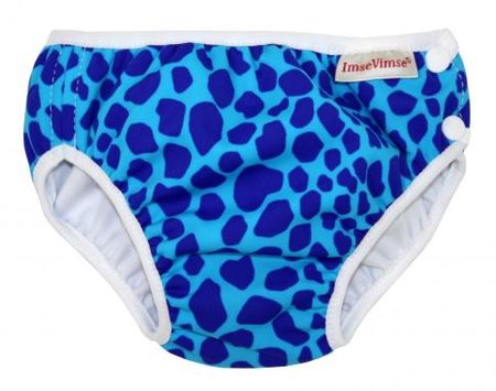Badewindel, Babybadehose blau Leopard Gr. XL (11-14kg)