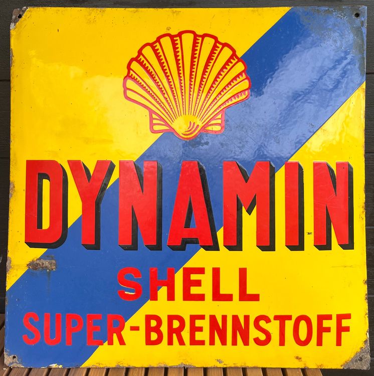 Emailschild Shell Dynamin Super-Brennstoff (ca. 1925 - 1930) | Kaufen ...