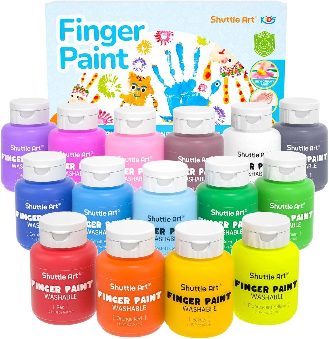 Colori: Fingerfarben Set für Kinder mit 12 Farben – Nuovo e nell'imballaggio originale da St. Gallen venduto da sch_zsz7