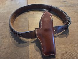 Echtleder Gurt mit Holster
