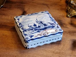 Delfts Blue Keramikdose handbemalt Holland