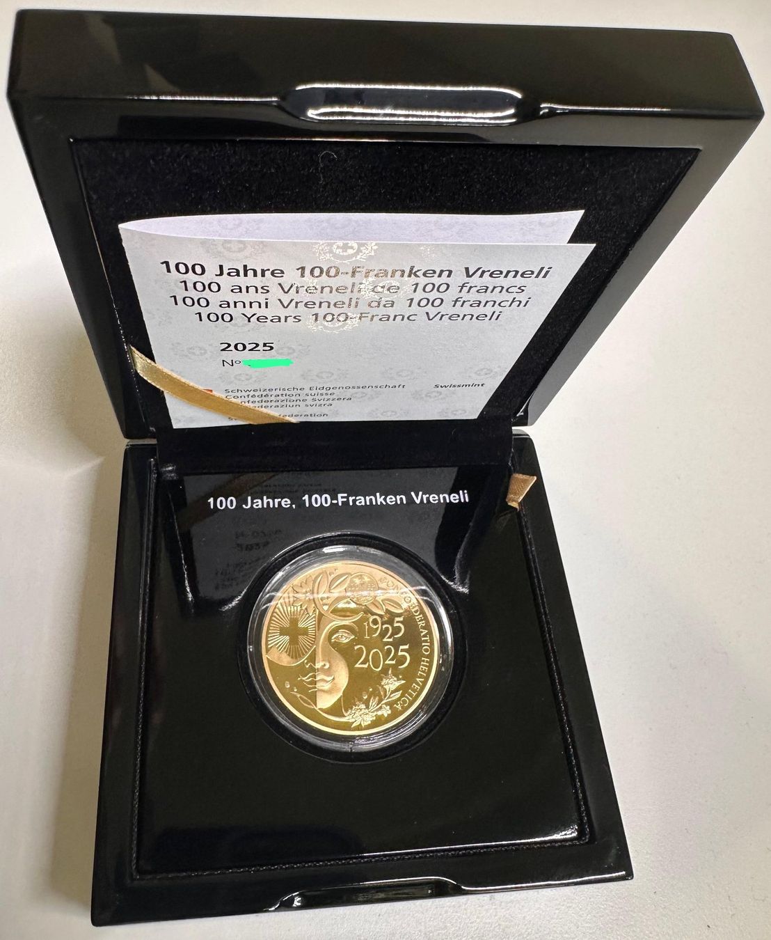 100 Jahre 100-Franken Gold-Vreneli (Neu und originalverpackt) in Lenzburg  für CHF 99999 – nur Abholung auf Ricardo kaufen