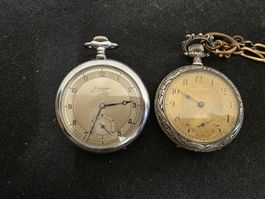 Taschenuhren 2 Stück verschiedene Marken Nickel 