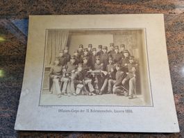 Alte Offiziers-Corps Fotografie Luzern 1888 Rarität!