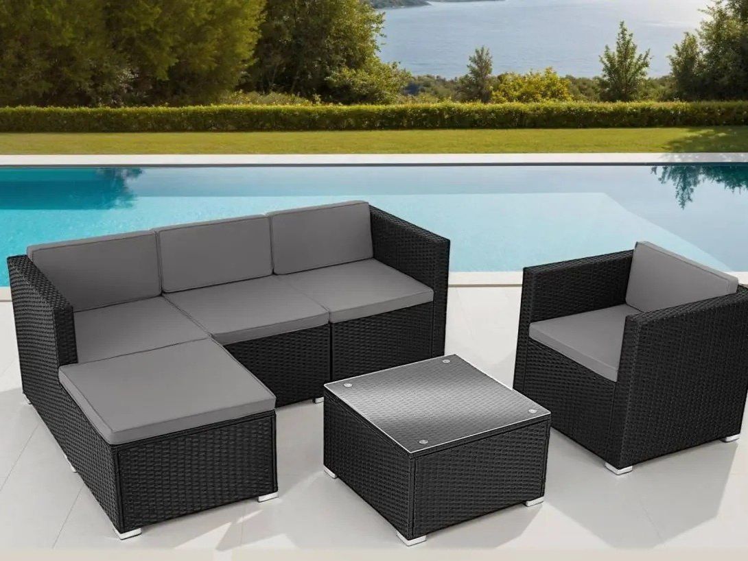 Set de table et chaises: Rattan Lounge mit Sessel Gartenmöbel Set BELVANO – Neuf avec emballage d'origine à Lachen SZ par sw3zzy 6