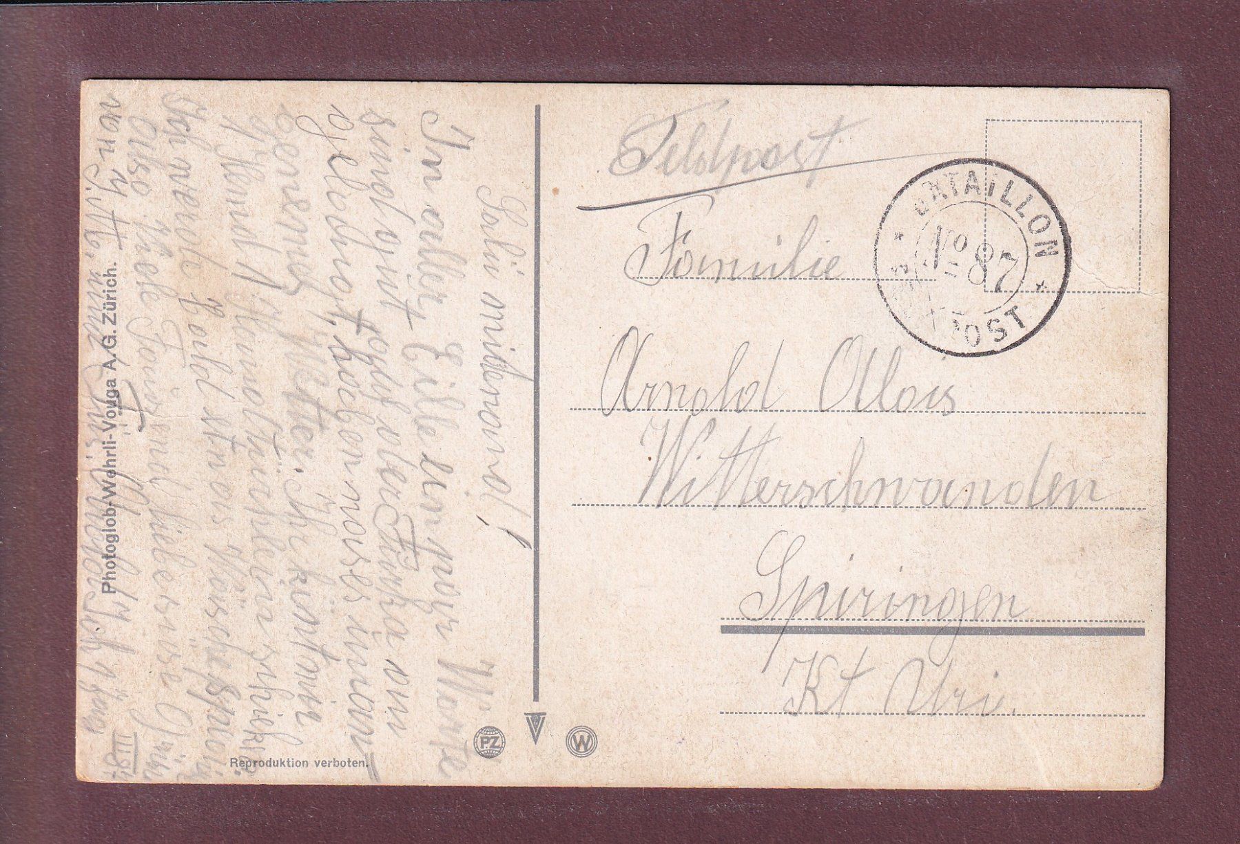 Cartes postales: RHONEGLETSCHER und Umgebung - Feldpost – D'occasion à Pully par nicecards 1